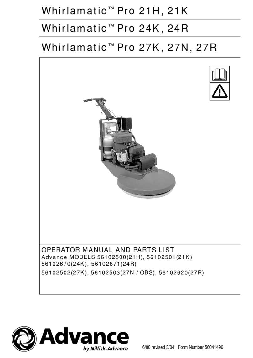 Nilfisk-Advance whirlamatic pro 21H Operator's manual