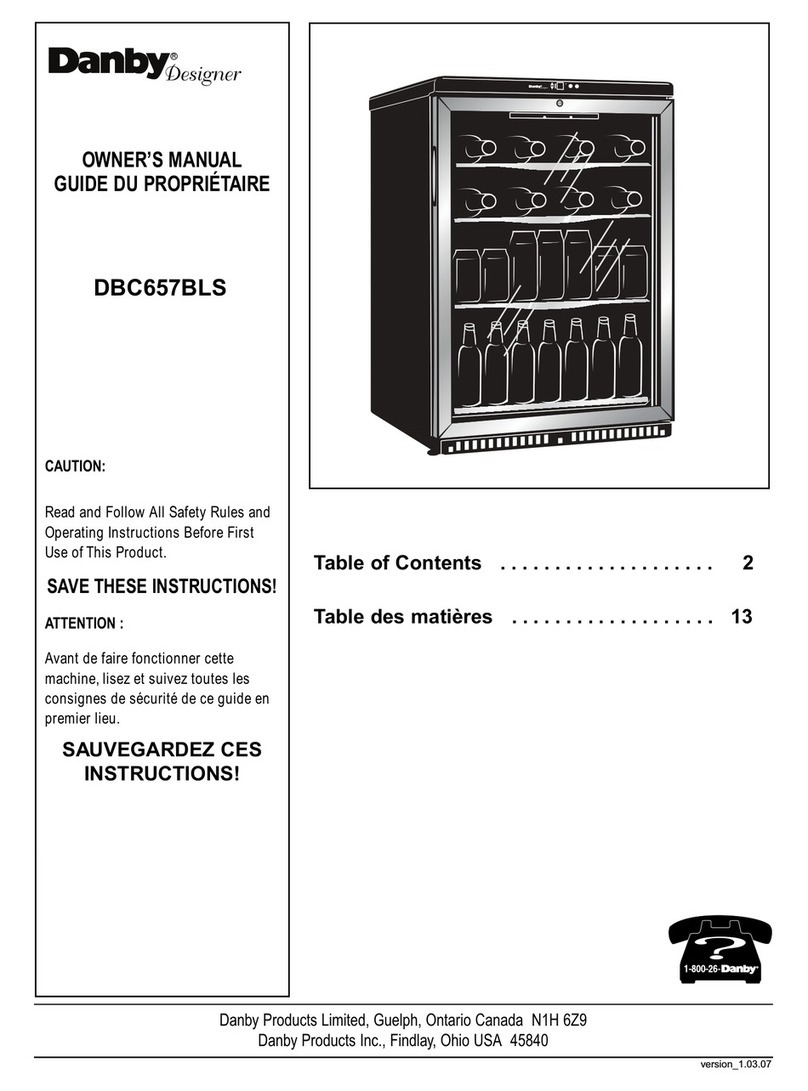 Danby DBC657BLS User manual