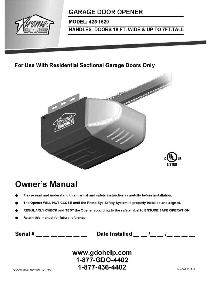 Xtreme Garage 425-1620 owner's manual