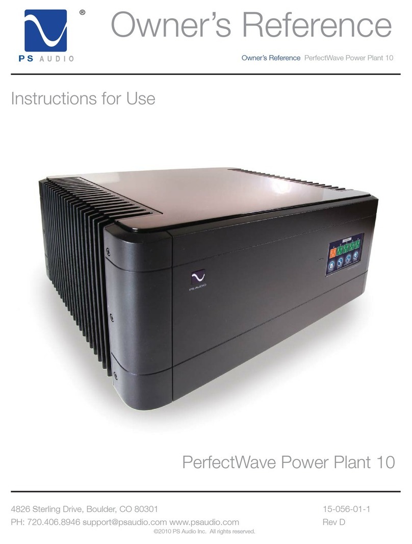 PS Audio PerfectWave Power Plant 10 Owner's reference