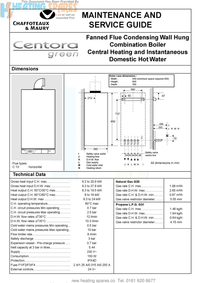 Chaffoteaux & Maury Centora green Maintenance and service guide Chaffoteaux & Maury Centora green Maintenance and service guide