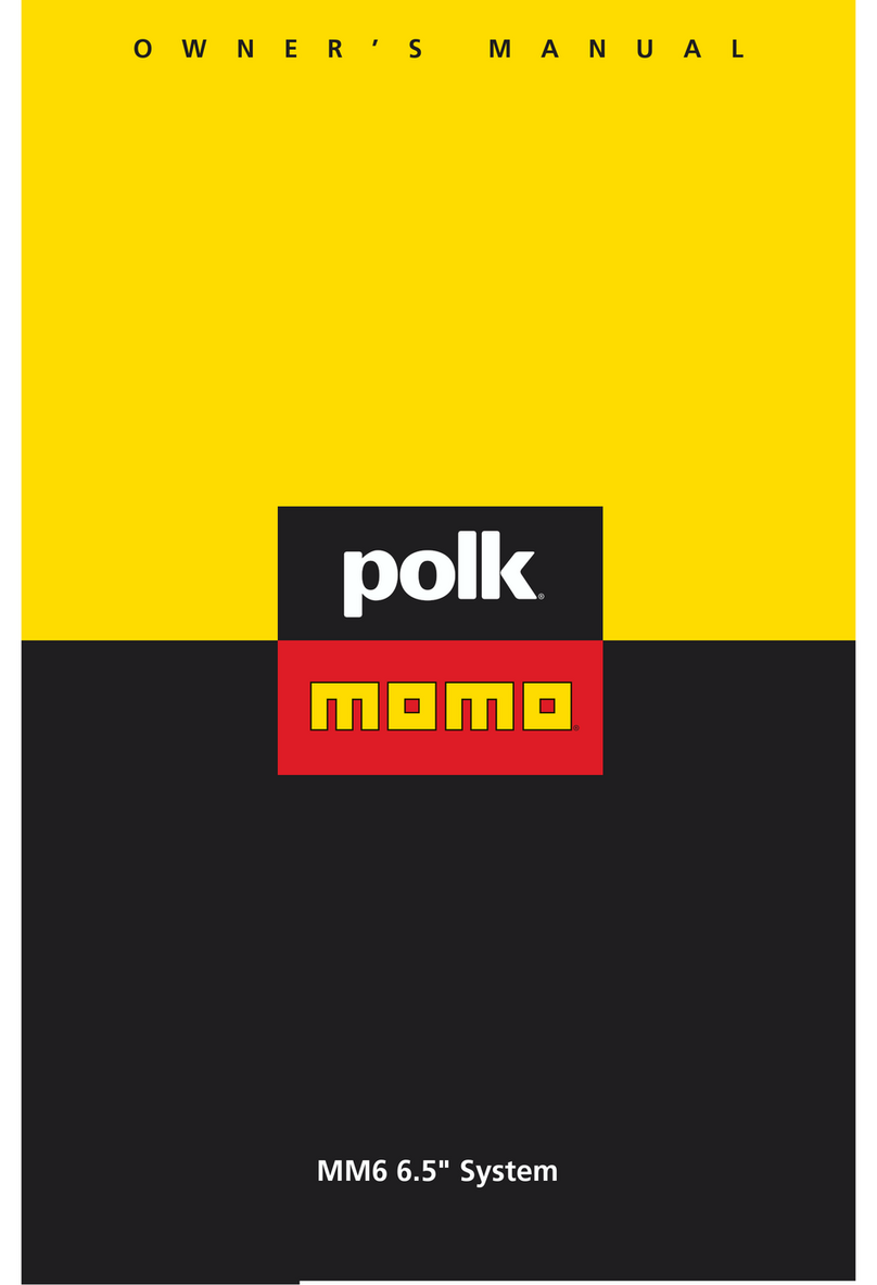 Polk Audio MM6 owner's manual