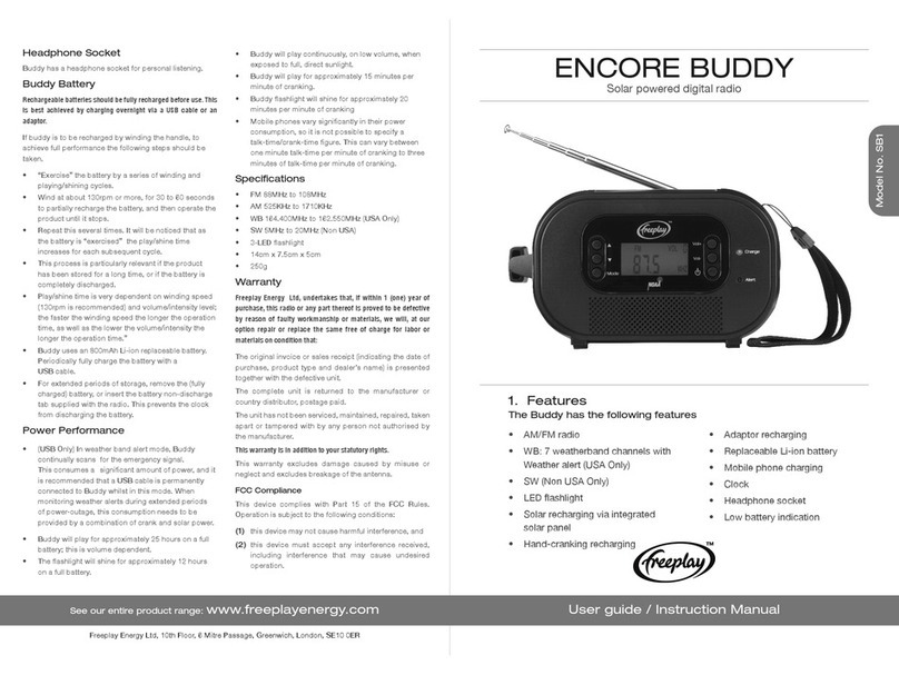 Freeplay Sb1 ENCORE BUDDY user guide