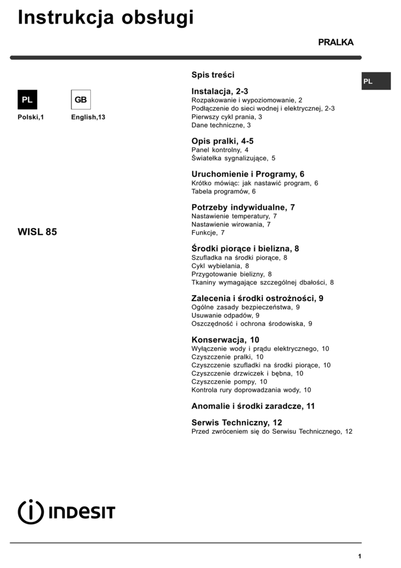 Indesit WISL 85 User manual