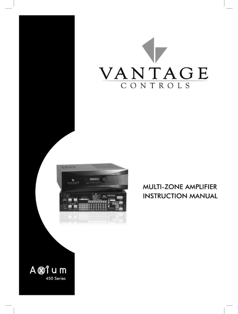 Vantage Controls Axium 450 Series instruction manual