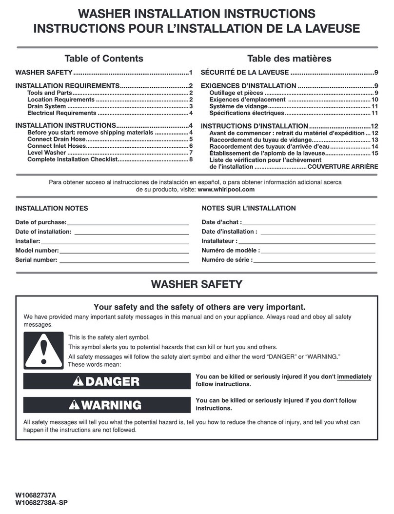 Maytag MVWC555DW installation instructions