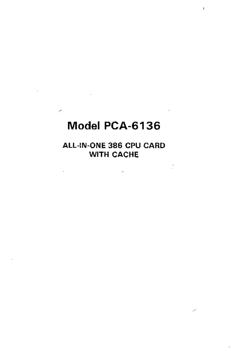 Advantech PCA-6136 User manual Advantech PCA-6136 User manual