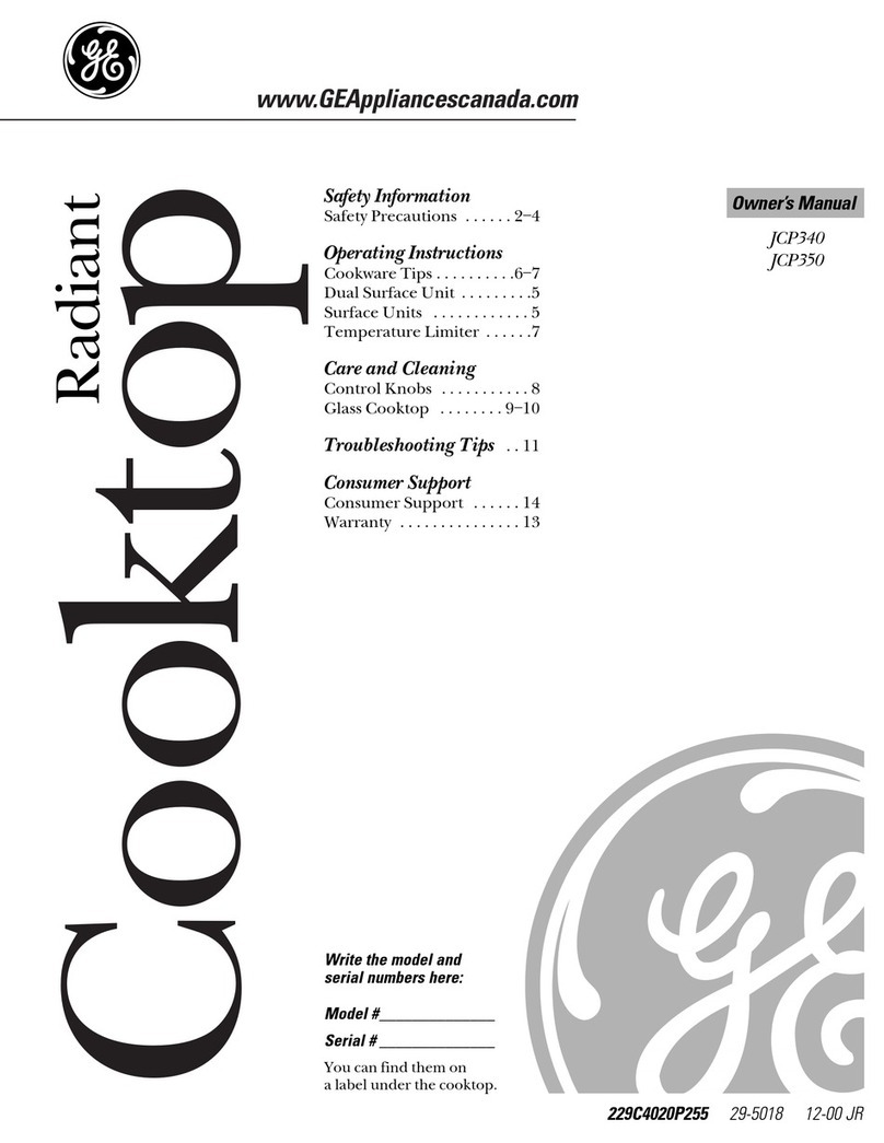 GE JCP340 User manual
