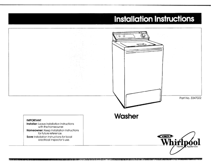 Whirlpool LA5720XTW0 installation instructions