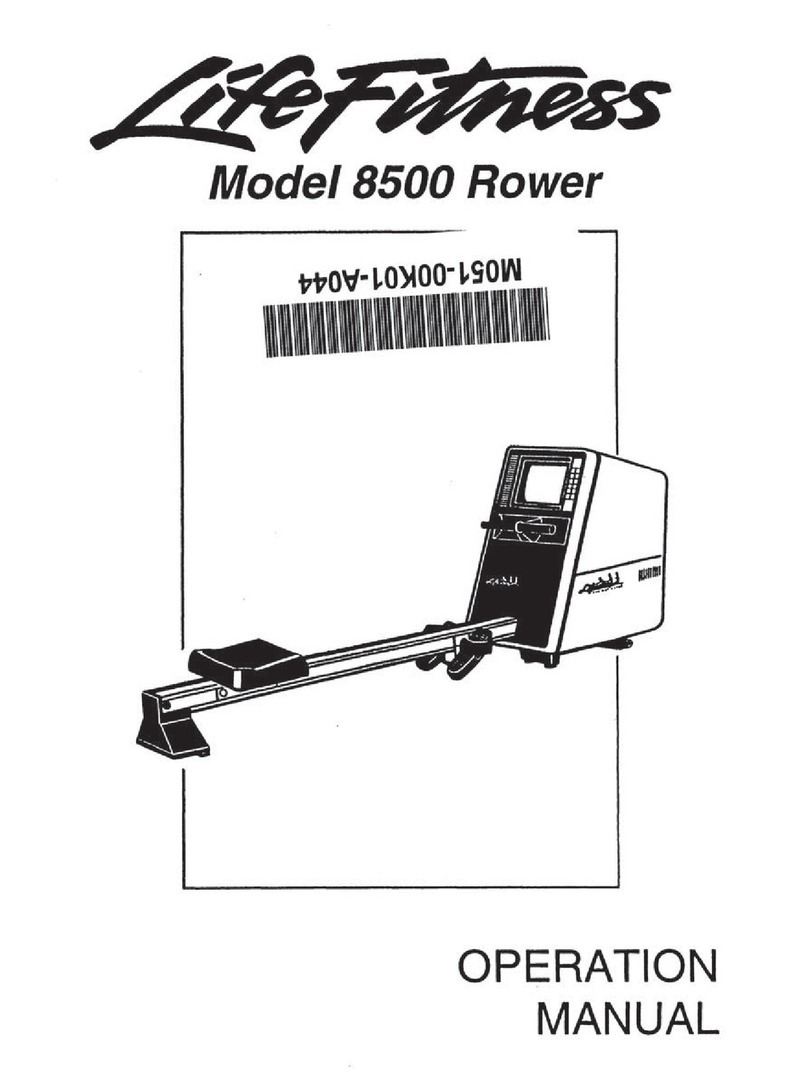 Life Fitness 8500 Rower Operation manual