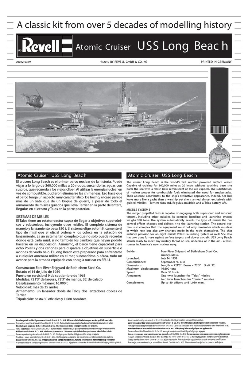 REVELL Atomic Cruiser USS Long Beach Assembly manual
