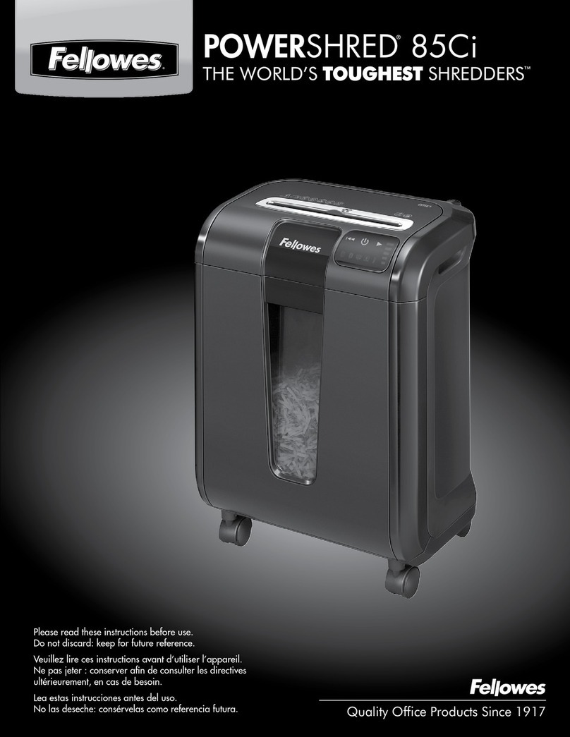 Fellowes 85Ci instruction manual