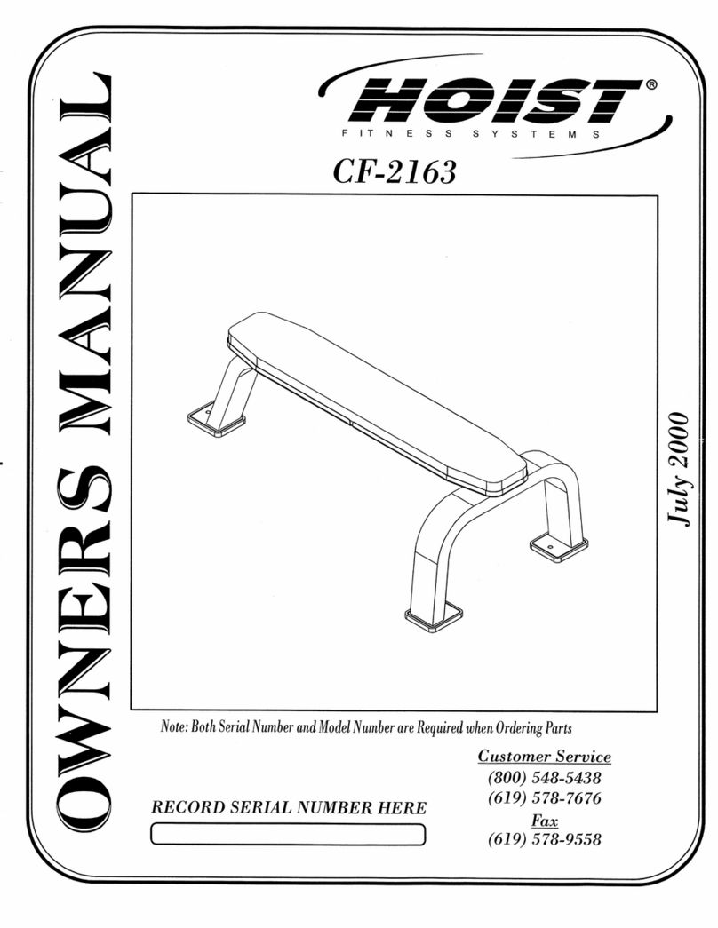 Hoist Fitness CF-2163 owner's manual