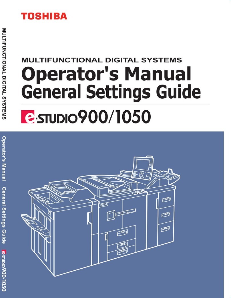 Toshiba e-studio 900 User manual