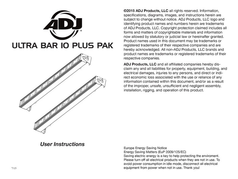 ADJ ULTRA BAR 10 PLUS PAK User instructions