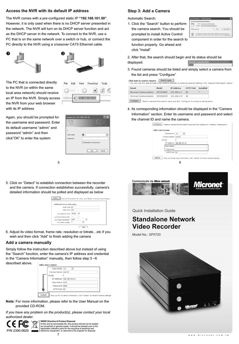 MicroNet SP5720 Quick installation guide MicroNet SP5720 Quick installation guide