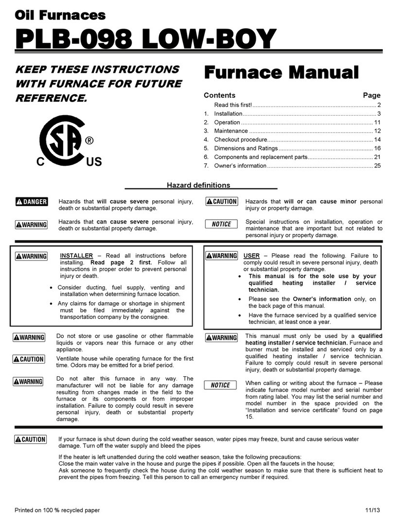 Williamson-Thermoflo PLB-098 LOW-BOY instructions