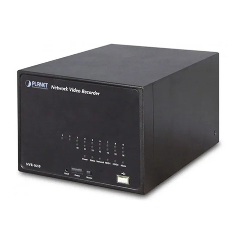 Planet NVR-810 User manual