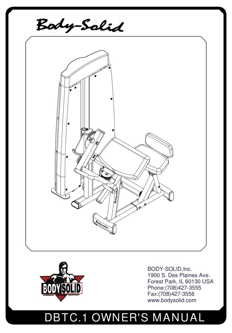 Body Solid DBTC.1 User manual
