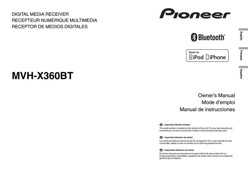 Pioneer MVH-X360BT User manual