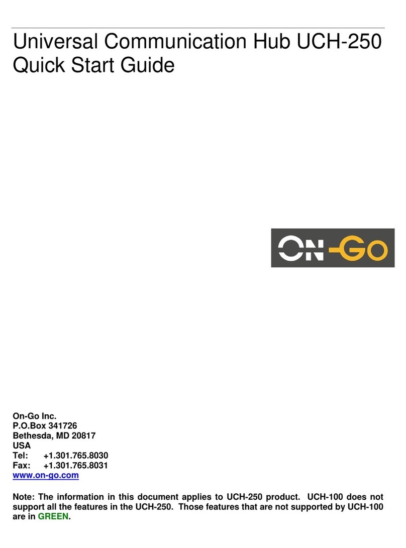 Ongo UCH-250 quick start guide