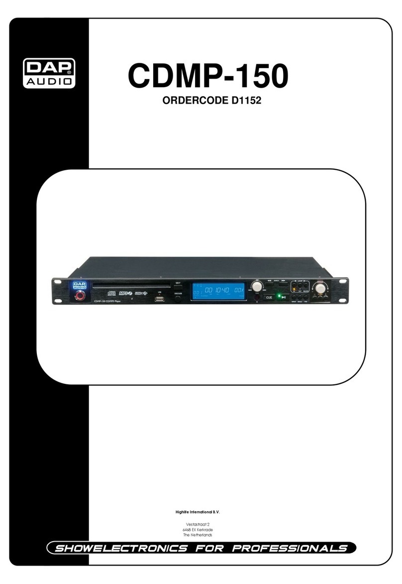 DAPAudio CDMP-150 User manual DAPAudio CDMP-150 User manual