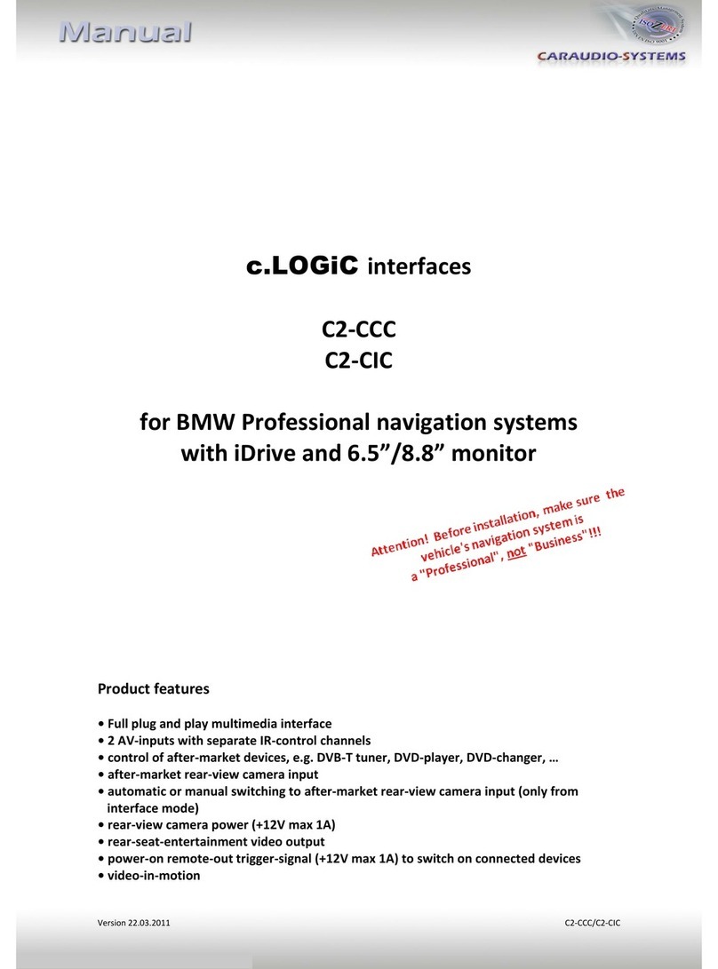 Caraudio-Systems c.LOGiC C2-CCC User manual