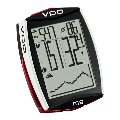 VDO Cyclecomputing M6 User manual