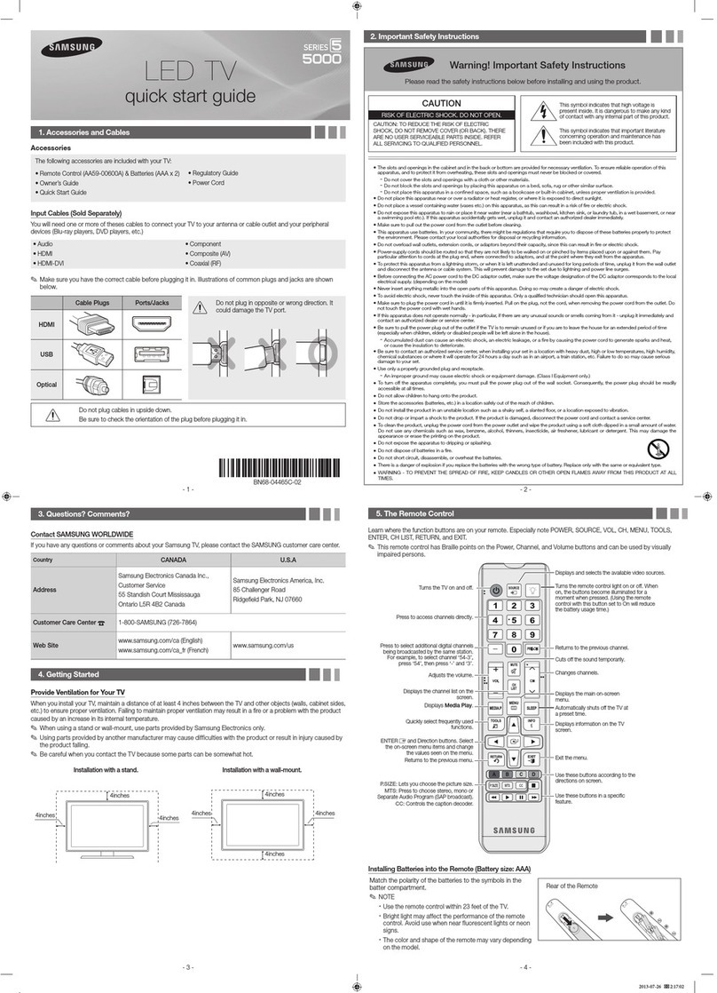 Samsung series 5 5000 User manual