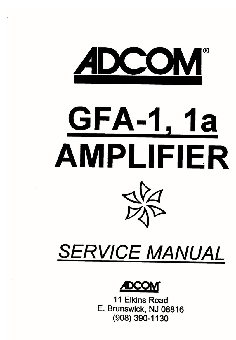 Adcom GFA-1 Service manual