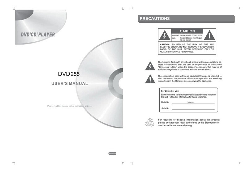 COBY electronics DVD255 user manual