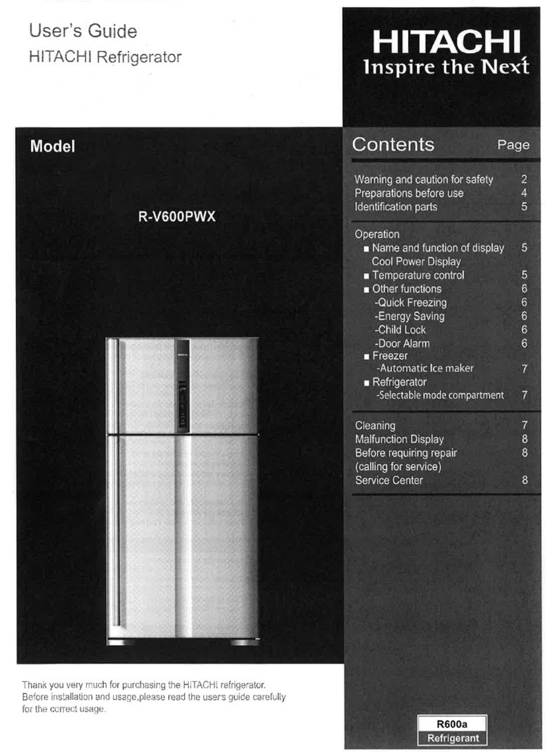 Hitachi R-V600PWX User manual