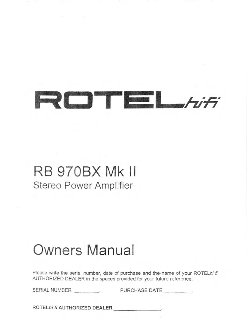 Rotel RB-970BX MKII User manual Rotel RB-970BX MKII User manual