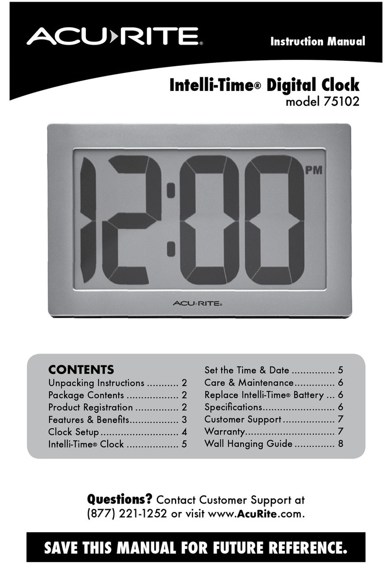 ACU-RITE Intelli-Time 75102 instruction manual