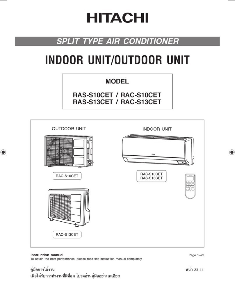 Hitachi RAS-S10CET User manual Hitachi RAS-S10CET User manual