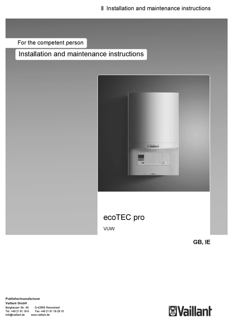 Vaillant ecoTEC pro Installation and maintenance instructions
