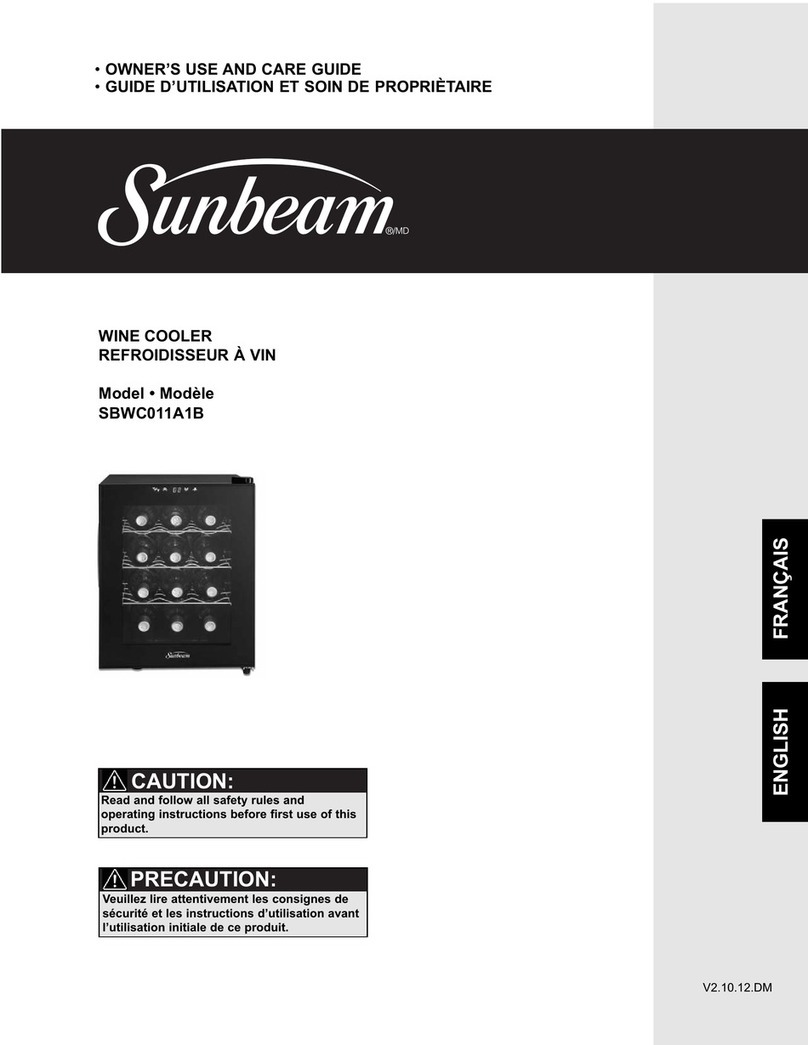 Sunbeam SBWC011A1B Owner's use and care guide