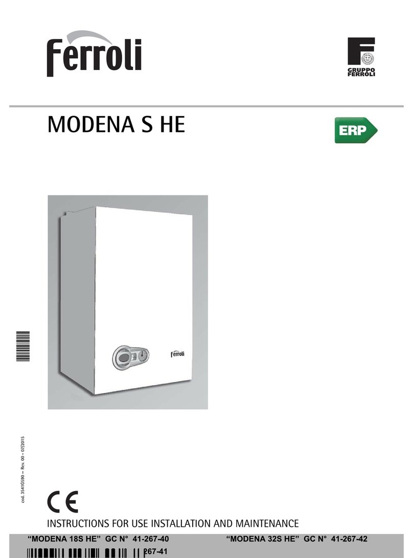 Ferroli MODENA 18S HE Instructions for use, installation and maintenance
