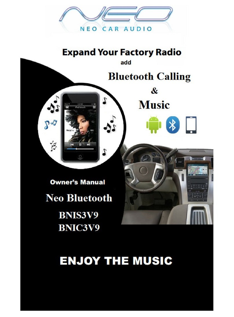 Neo Car Audio BNIS3V9 owner's manual