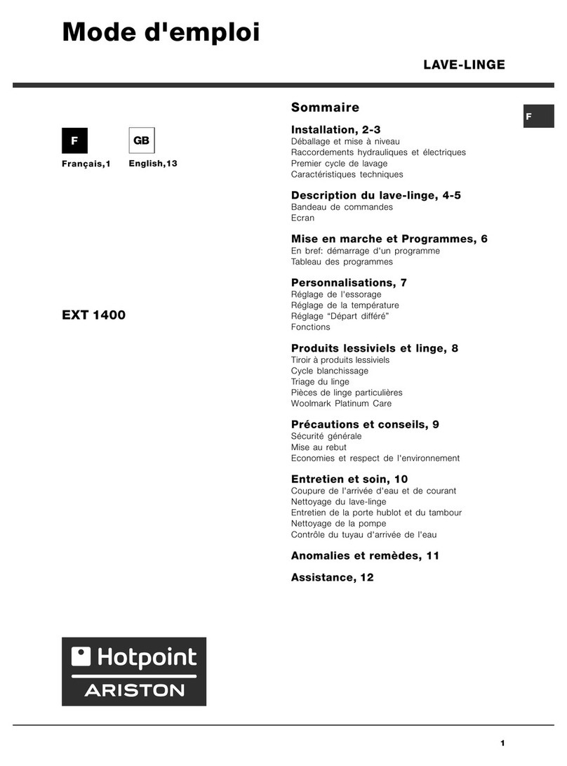 Hotpoint Ariston EXT 1400 User manual
