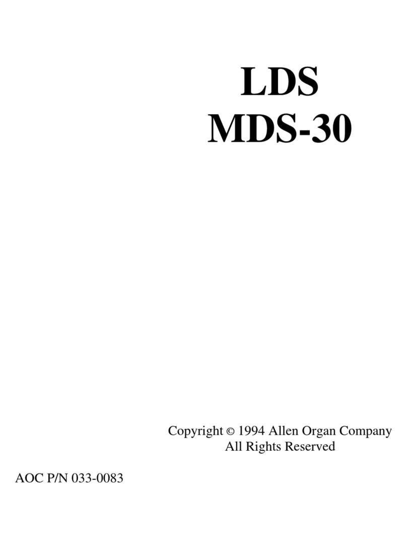 Allen Organ Company LLC MDS-30 LDS manual