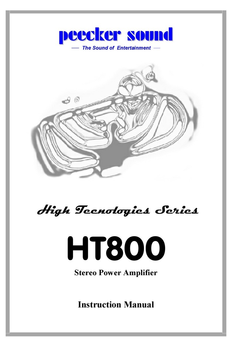 Peecker Sound HT800 High Tecnologies Series instruction manual