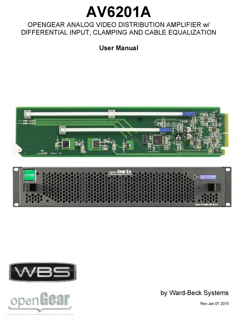 WBS AV6201A openGear User manual