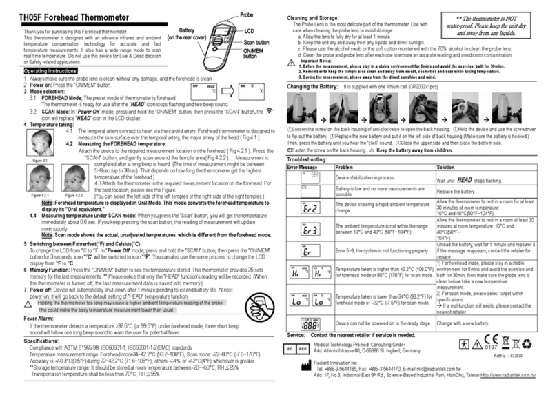 Radiantek TH05F user manual