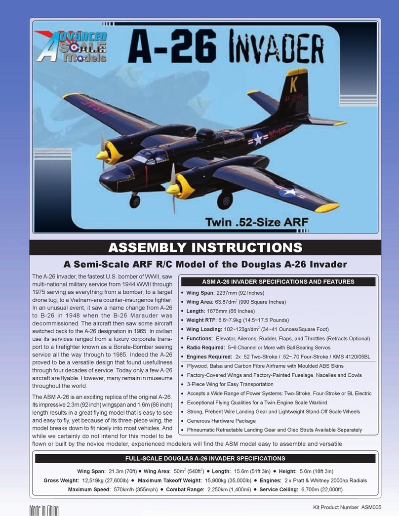 advanced scale models A-26 invader User manual