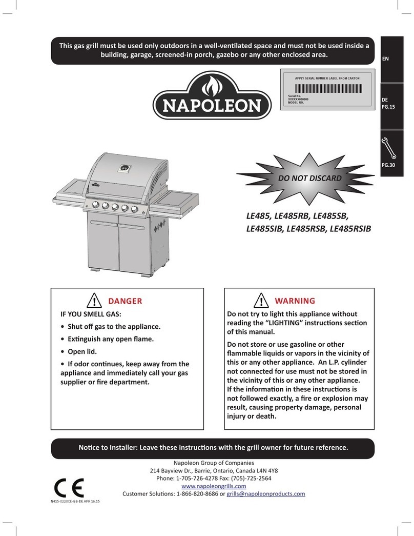 Napoleon LE485RB User manual