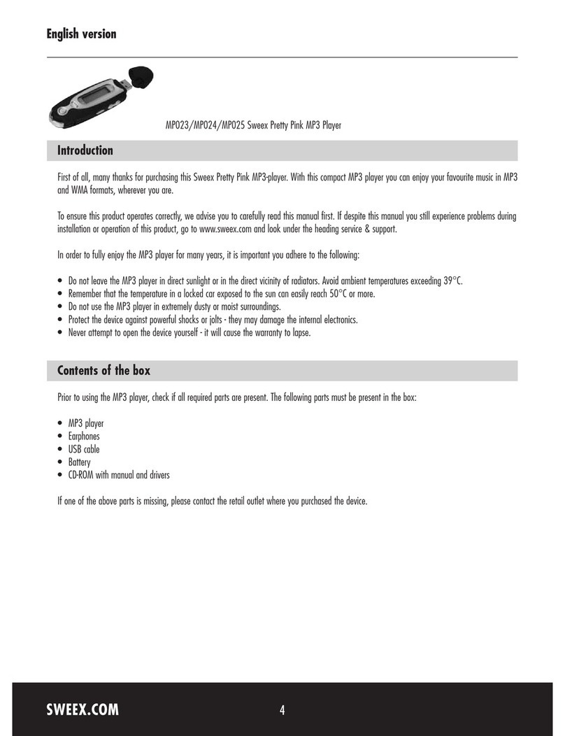 SWEEX MP023 User manual