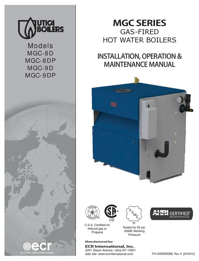 UTICA BOILERS MGC-8D Installation, operation & maintenance manual
