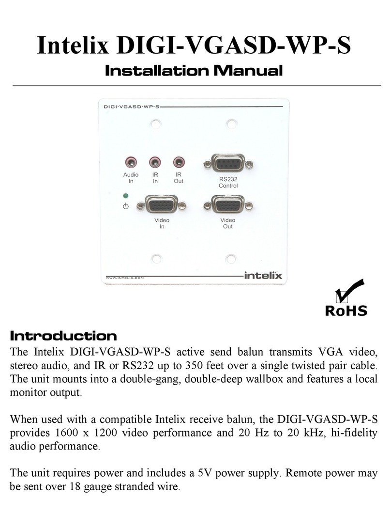 Intelix DIGI-VGASD-WP-S installation manual