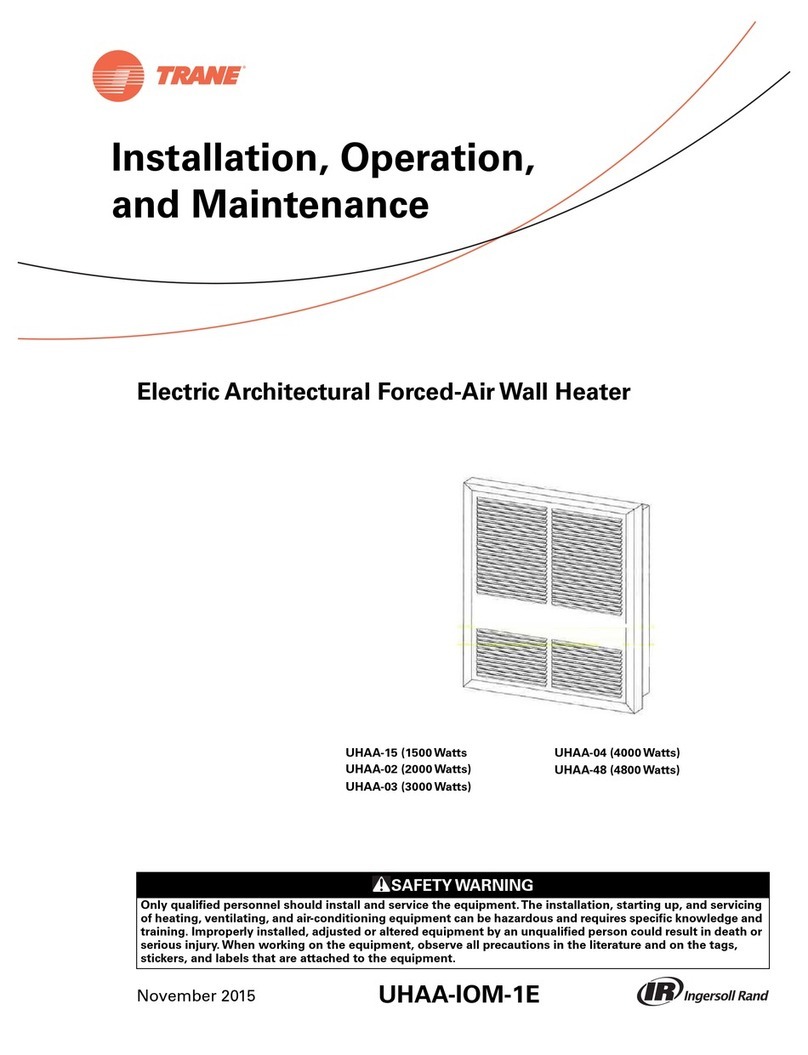 Trane UHAA-15 Owner's manual